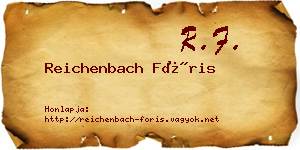 Reichenbach Fóris névjegykártya
